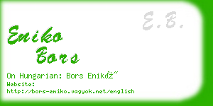 eniko bors business card